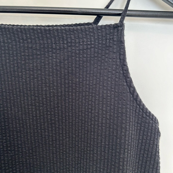 Madewell Seersucker Apron Tank Top in Black - Picture 5 of 9
